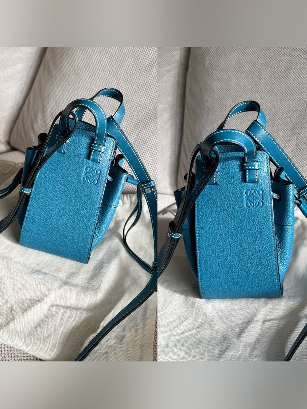 Authentic Loewe Mini Hammock drawstring handbag
